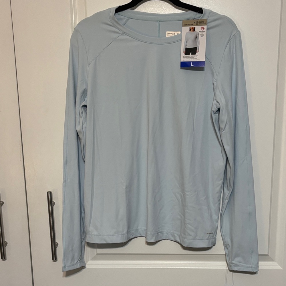 Mondetta Pale Blue Long-Sleeve Performance Tee